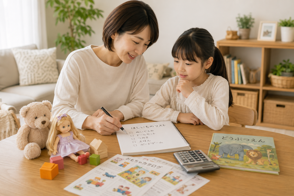欲しいものリストを作っておもちゃの買いすぎを防ぐ親子