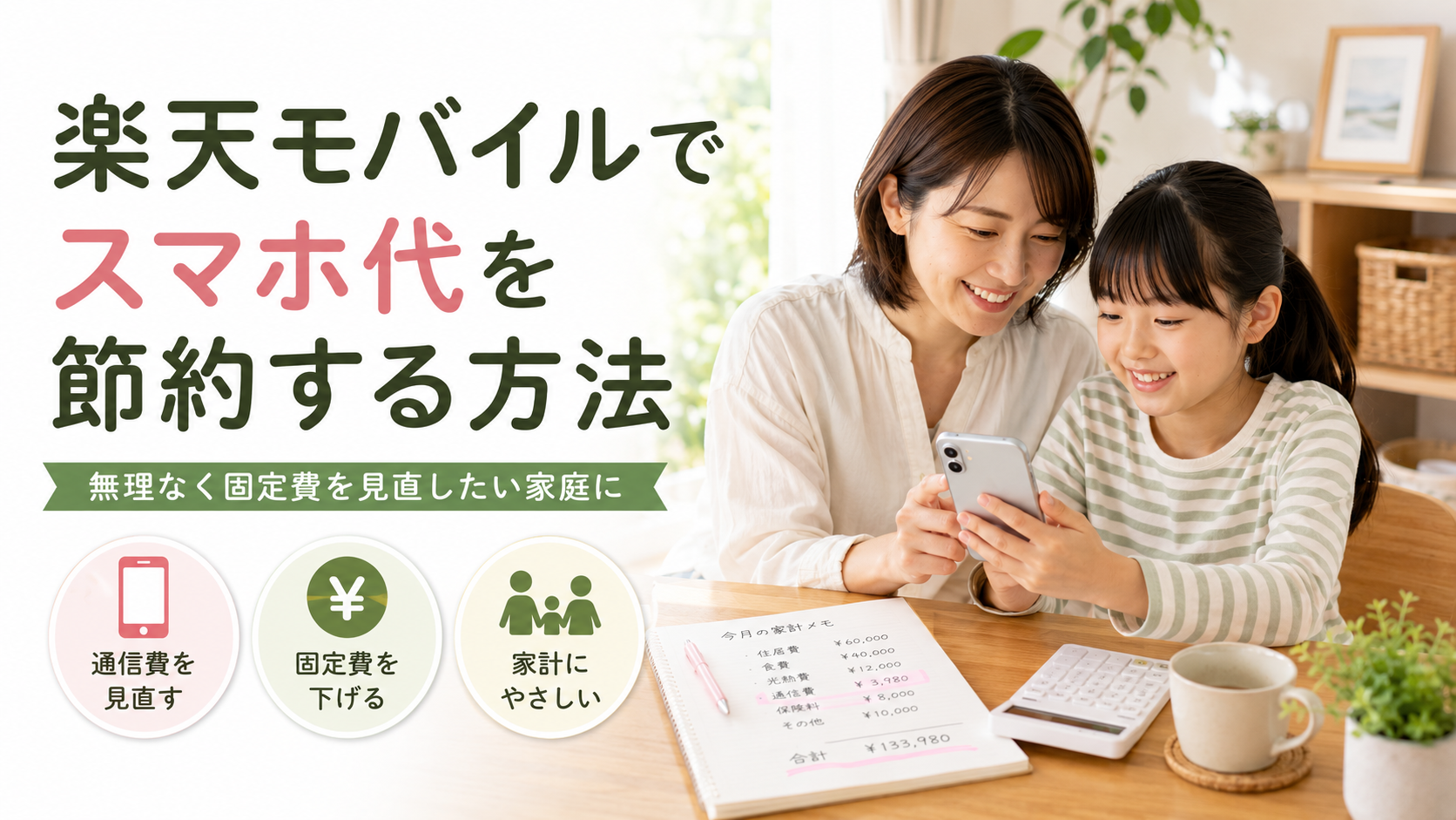 楽天モバイルでスマホ代節約